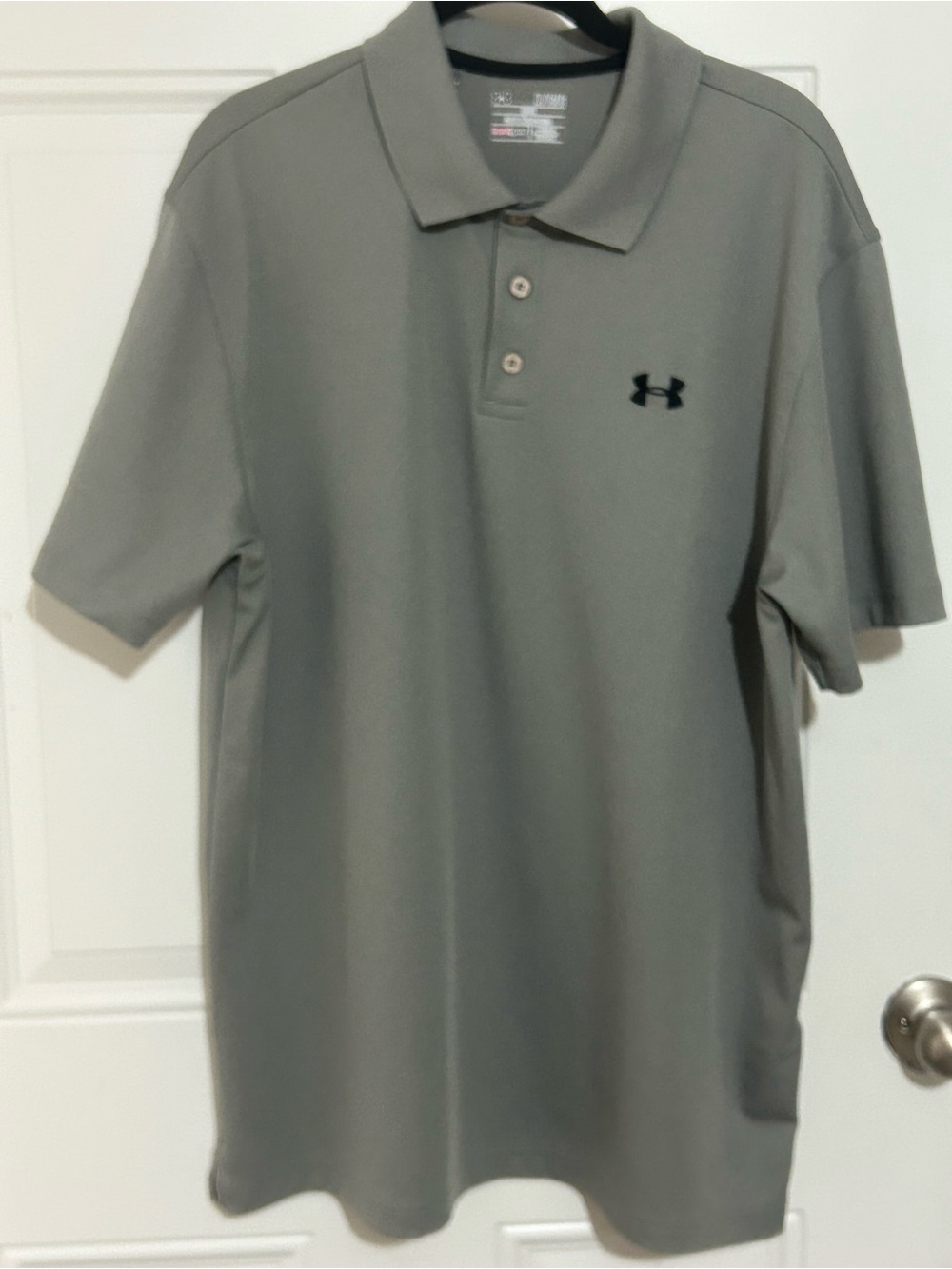 Under Armour Men’s Gray Polo Shirt with Black Logo